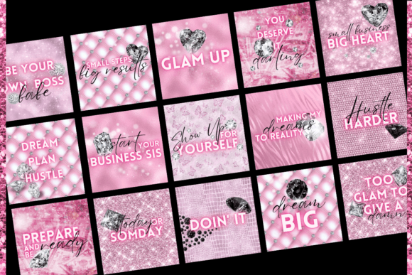 Download 30 Day Pink Glam Social Media Content - Social Collection