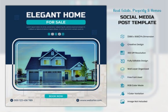 Download Real Estate Social Media Post Template - Social Collection