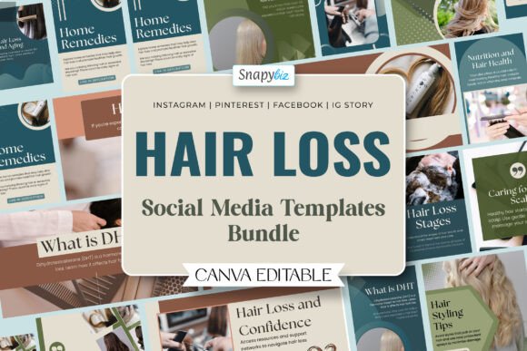 Download Hair Loss Canva Social Media Bundle - Social Collection