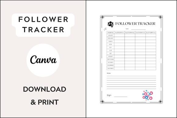 Download Printable Social Media Follower Tracker - Social Collection