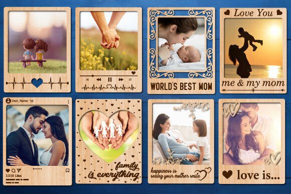 Download Mini Photo Frame Laser Cut Bundle - Photo frame Collection