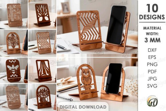 Download Phone Holders Bundle Laser Cut - Phone Collection