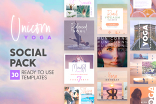 Download Unicorn Yoga - Social Pack - Social Collection
