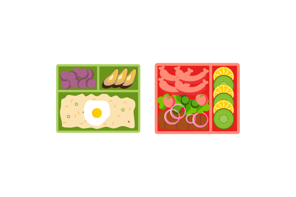 Download Lunchbox Containers with Bright Content - Bright content Collection