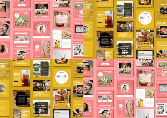 Download 120 Social Media Canva Templates Bundle - Social Collection