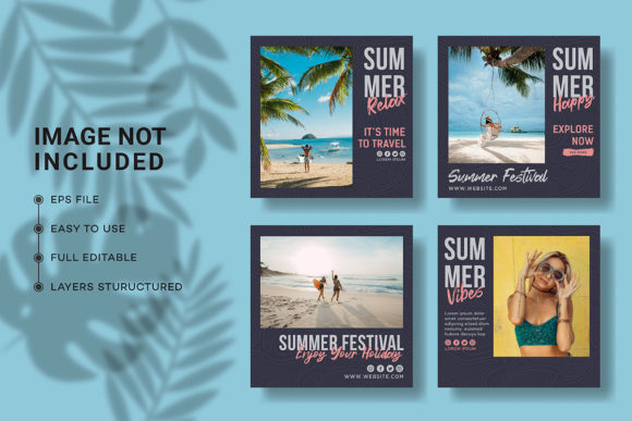Download Summer Social Media Post Collection - Social Collection