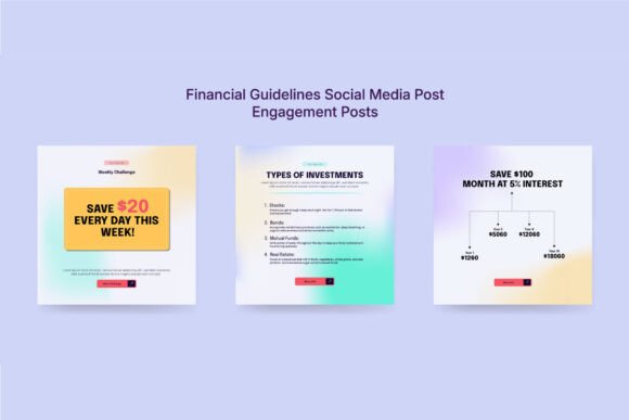 Download Colorful Financial Advice Social Kit - Social Collection