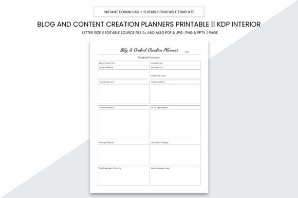 Download Blog and Content Creation Planner Kdp - Content creation Collection