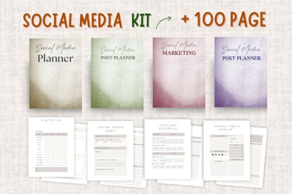 Download Social Media Planner Kit | 100+ Page KDP - Social Collection