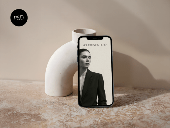 Download Premium IPhone Mockup on Ceramic - Phone Collection