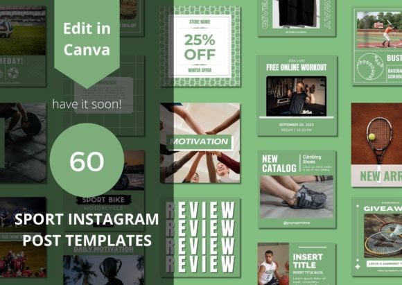 Download 60 Sports Social Media Canva Templates - Social Collection