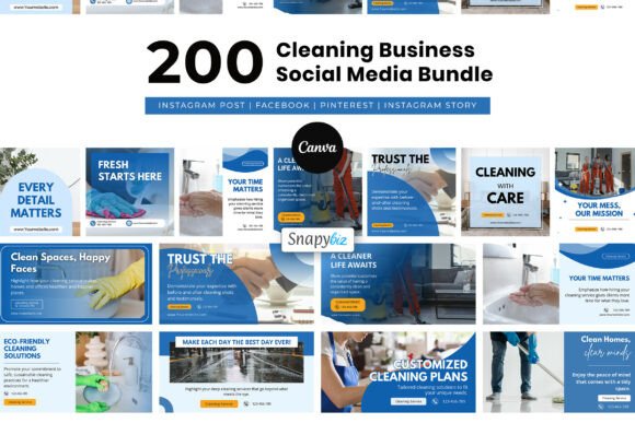 Download Cleaning Business Social Media Canva - Social Collection