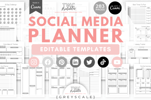Download Social Media Planner Canva Templates 4 - Social Collection