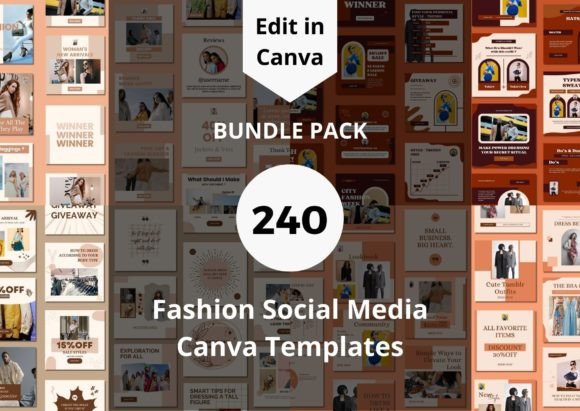 Download 240 Fashion Social Media Canva Templates - Social Collection